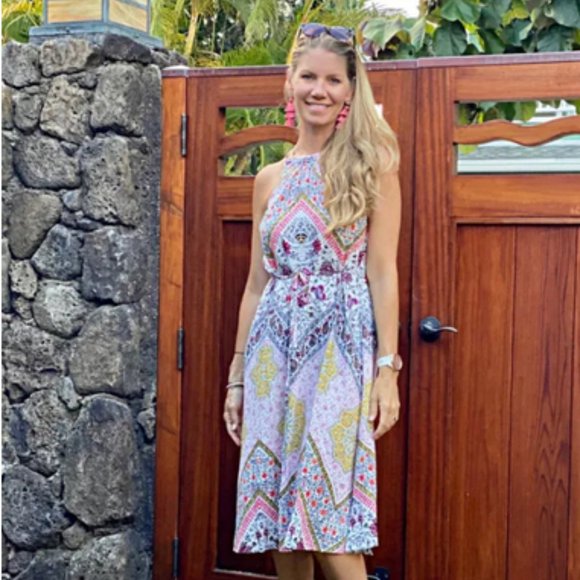 Loft Dresses & Skirts - Loft Tapestry Halter Dress